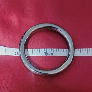 Men's Sexy, Smooth, Solid Stainless Steel 2" C Pleasure Ring NWOT
